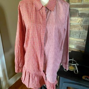 LOGO by Lori Goldstein Gingham Top